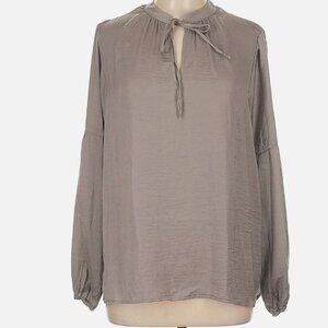 Alex & Lili Women Taupe Long Sleeve Blouse L